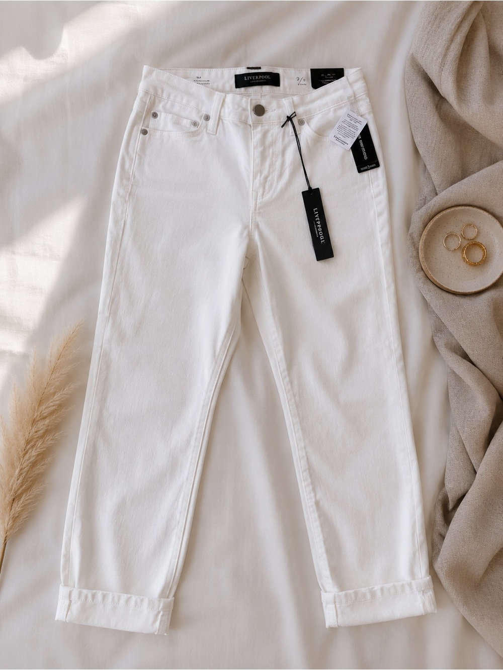 Liverpool Crisp White Boyfriend Jeans
